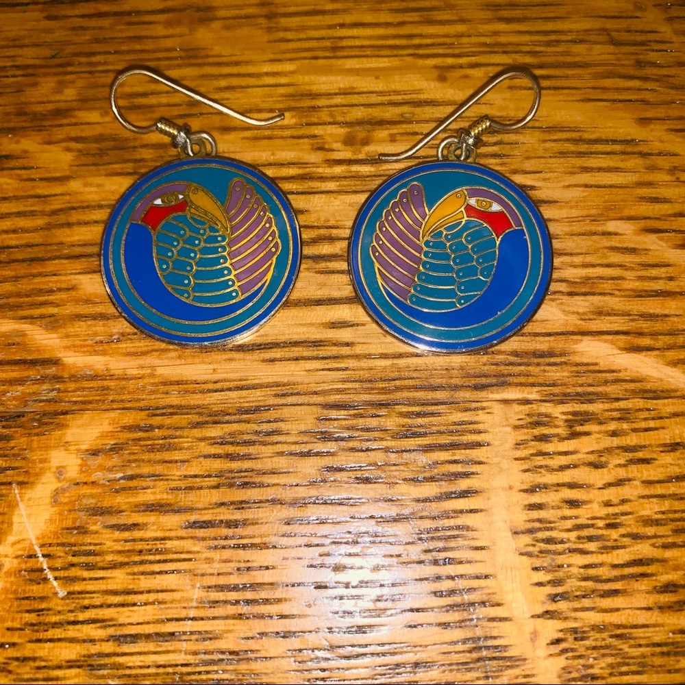 3 for $25 Sale - MYNAH BIRD Earrings Cloisonné